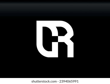 Monogram Letter CR Logo Design vector template.