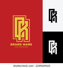 Monogram letter CR or RC with interlock style good for brand, clothing, apparel, streetwear, baseball, basketball, football and etc