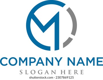 monogram letter creative logo design