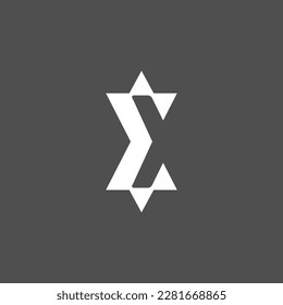 The monogram is the letter Crown and Sigma. Elegant and editable.