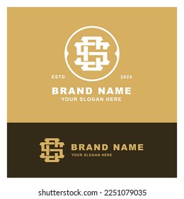 Monogram letter CS or SC with interlock style good for brand, clothing, apparel, streetwear, baseball, basketball, football and etc