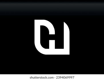 Monogram Letter CU Logo Design vector template