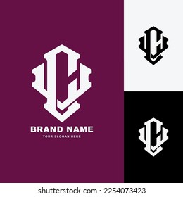 Monogram letter CV or VC with interlock style good for brand, clothing, apparel, streetwear, baseball, basketball, football and etc
