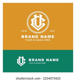 Monogram letter CV or VC with interlock style good for brand, clothing, apparel, streetwear, baseball, basketball, football and etc
