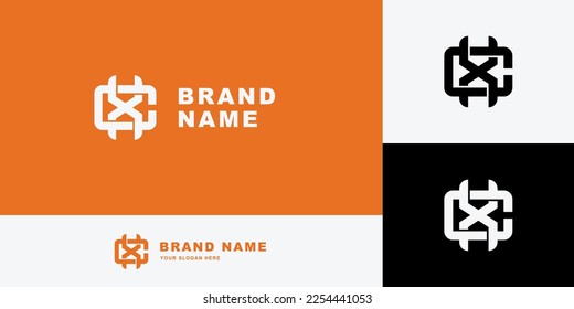 Letra monograma CX o XC con estilo de interconexión buena para marca, ropa, ropa, ropa, ropa de calle, béisbol, baloncesto, fútbol, etc