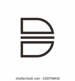 Monogram Letter D Business Company Vector Logo Design
