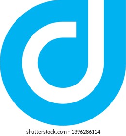 Monogram Letter D Business Company Vector Logo Design