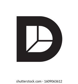 Monogram Letter D Geometric Square Cube Business Company Vector Logo Design