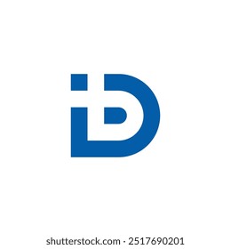 Monogram Letter D iD Logo design vector template