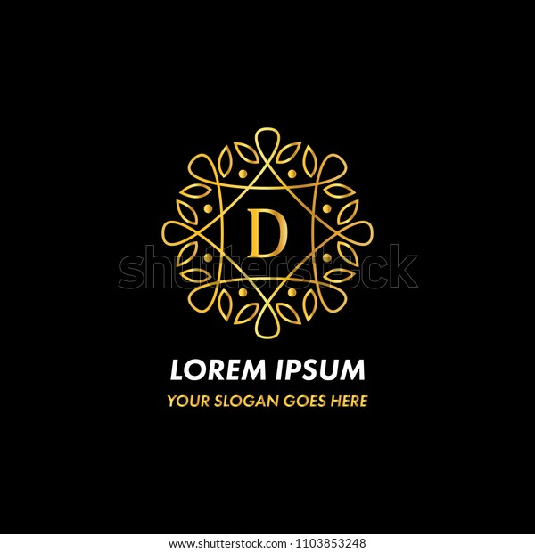 Monogram Letter D Logo Concept Stock Vector (Royalty Free) 1103853248 ...