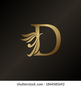 Monogram Letter D Luxury Swirnate Ornate Decorative Logo Symbol Vectordesign Konzept