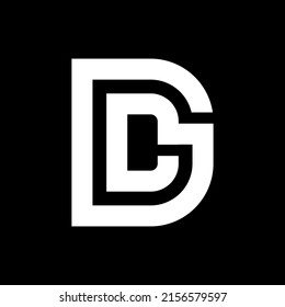 Monogram with letter D. With a strong and modern design