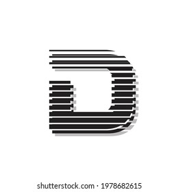 Monogram letter D text effect design vector, Can be used for Logo.