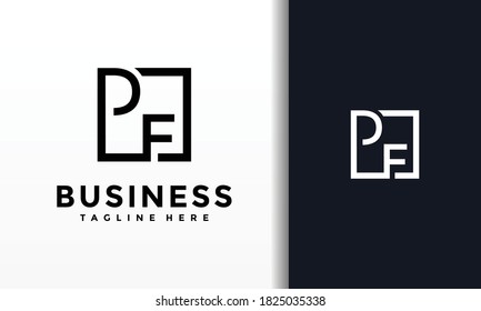 the monogram letter DF logo
