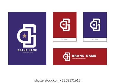 Monogram letter DG or GD with interlock style good for brand, clothing, apparel, streetwear, baseball, basketball, football and etc