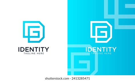 Monogram letter DG logo design