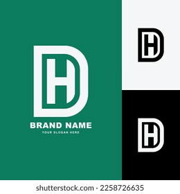 Monogram letter DH or HD with modern style good for brand, clothing, apparel, streetwear, baseball, basketball, football and etc