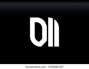 Monogram Letter DI Logo Design vector template