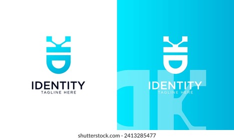 Monogram letter DK logo design