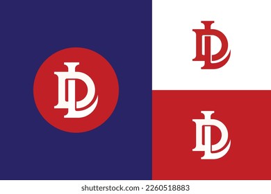 Monogram letter DL or LD with interlock style good for brand, clothing, apparel, streetwear, baseball, basketball, football and etc