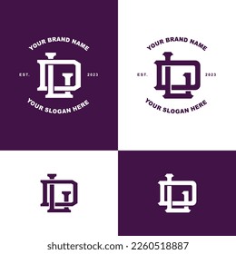 Monogram letter DL or LD with interlock style good for brand, clothing, apparel, streetwear, baseball, basketball, football and etc