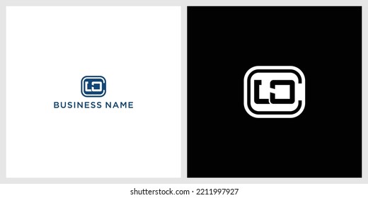 monogram letter DL logo, letter LD logo icon vector template