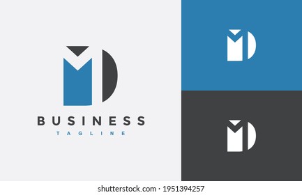 logotipo DM de letra monograma
