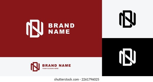 Monogram letter DN or ND with interlock style good for brand, clothing, apparel, streetwear, baseball, basketball, football and etc