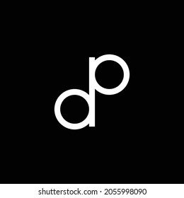 monogram letter dp or pd logo design
