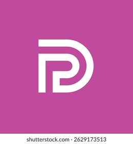 Letra Monograma DP PD P D logotipo design vetor template