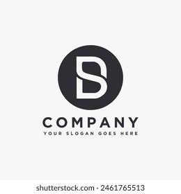 Monogram letter DS logo, SD logo icon vector template on white background