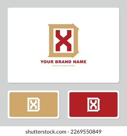 Monogram letter DX or XD with modern style good for brand, clothing, apparel, streetwear, baseball, basketball, football and etc