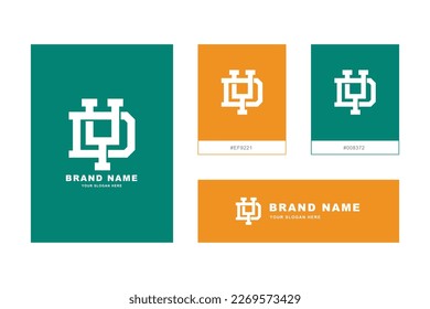 Monogram letter DY or YD with interlock style good for brand, clothing, apparel, streetwear, baseball, basketball, football and etc