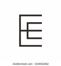 Monogram Letter E Business Company Vector Logo Design