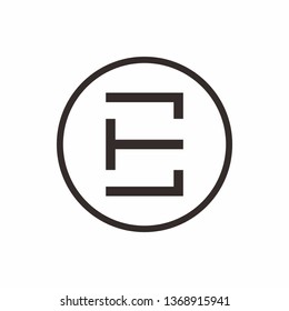 Monogram Letter E Business Company Vector Logo Design