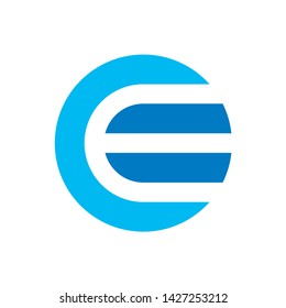 Monogram Letter E Business Company Vector Logo Design