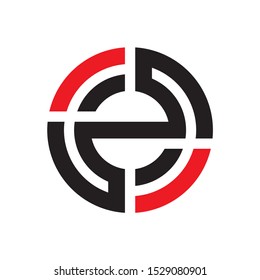 Monogram Letter E Business Company Vector Logo Design
