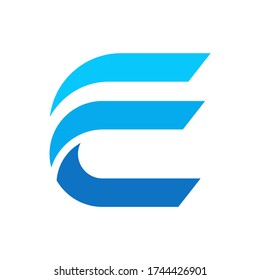 Monogram Letter E Business Company Vector Logo Design Template