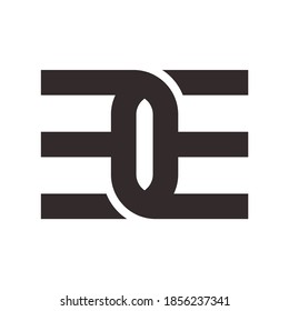 Monogram Letter E Business Company Vector Logo Design Template