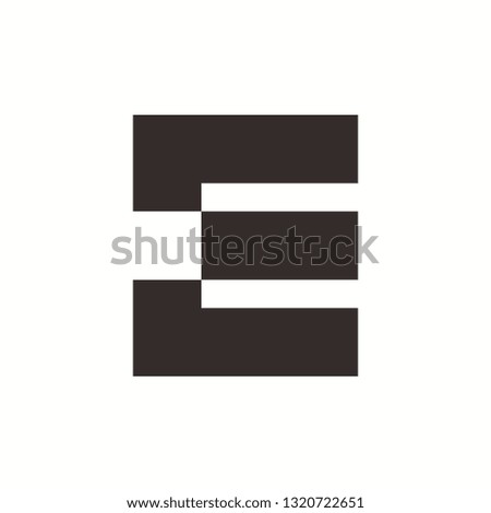 Monogram Letter E Business Company Vector Logo Design