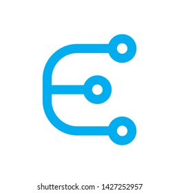 Monogram Letter E Circle Business Company Stock Vector Logo Design