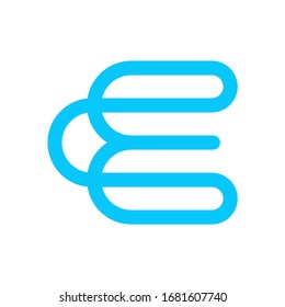 Monogram Letter E Circle Business Company Stock Vector Logo Design