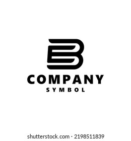 Monogram Letter EB or BE Symbol Logo Design
