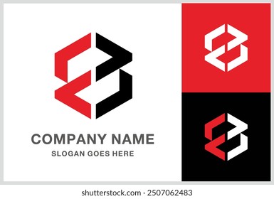 Monogram Letter EB Business Company Stock Vector Logo Design Template