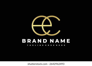 the monogram letter EC logo
