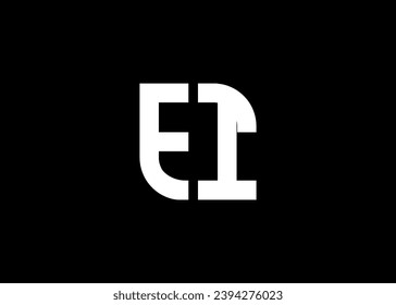 Monogram Letter EI Logo Design vector template.