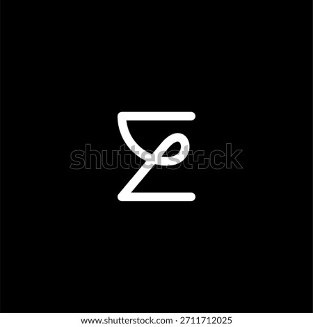 Monogram Letter EL or Sigma L logo concept vector icon