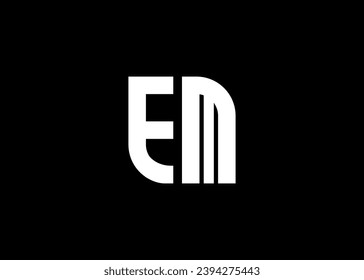 Monogram Letter EM Logo Design vector template