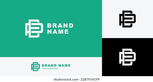 Monogram letter EP or PE with interlock style good for brand, clothing, apparel, streetwear, baseball, basketball, football and etc