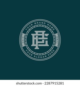 Monogram Brief EP oder PE mit Interlock-Stil, Baddesign für Marke, Kleidung, Kleidung, Straßenbekleidung, Baseball, Basketball, Fußball usw.